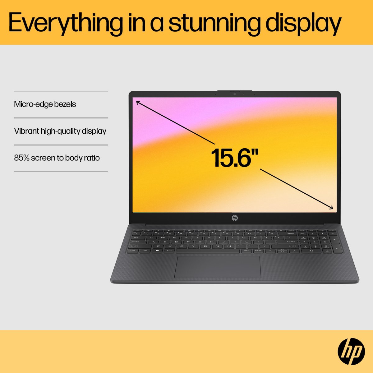 HP 15-fc0045na AMD Ryzen™ 3 7320U Laptop 39.6 cm (15.6") Full HD 8 GB LPDDR5-SDRAM 256 GB SSD Wi-Fi 6 (802.11ax) Windows 11 Home Black - Image 10