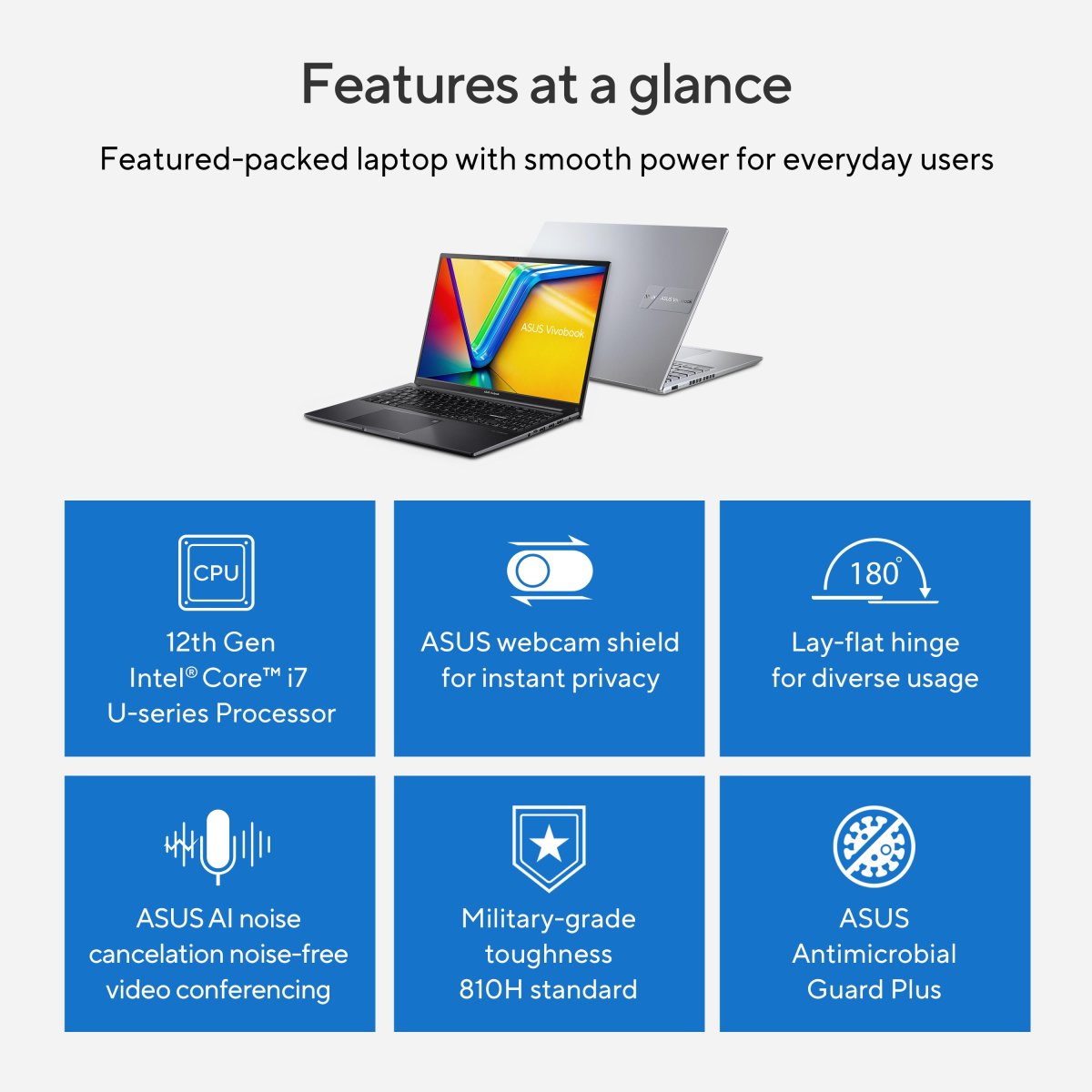 ASUS Vivobook 16 X1605ZA-MB116W Intel® Core™ i7 i7-1255U Laptop 40.6 cm (16") WUXGA 8 GB DDR4-SDRAM 512 GB SSD Wi-Fi 6 (802.11ax) Windows 11 Home Silver - Image 7