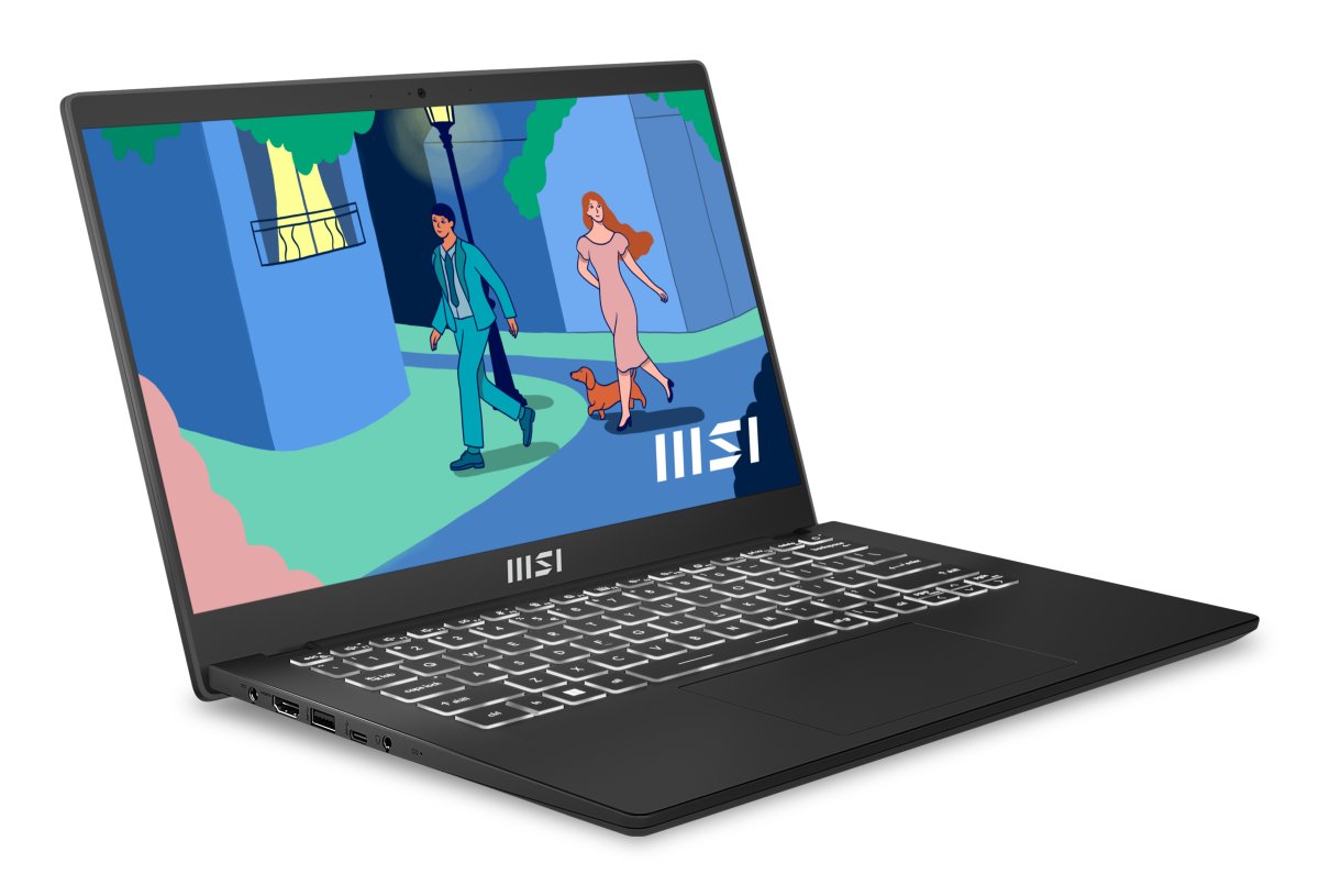 MSI Modern 14 C7M-074UK AMD Ryzen™ 5 7530U Laptop 35.6 cm (14") Full HD 8 GB DDR4-SDRAM 512 GB SSD Wi-Fi 6E (802.11ax) Windows 11 Home Black - Image 2