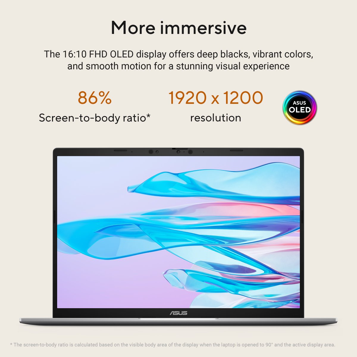 ASUS Vivobook S14 M3407HA-LY008W AMD Ryzen™ 5 220 Laptop 35.6 cm (14") WUXGA 16 GB DDR5-SDRAM 512 GB SSD Wi-Fi 6 (802.11ax) Windows 11 Home Silver - Image 15