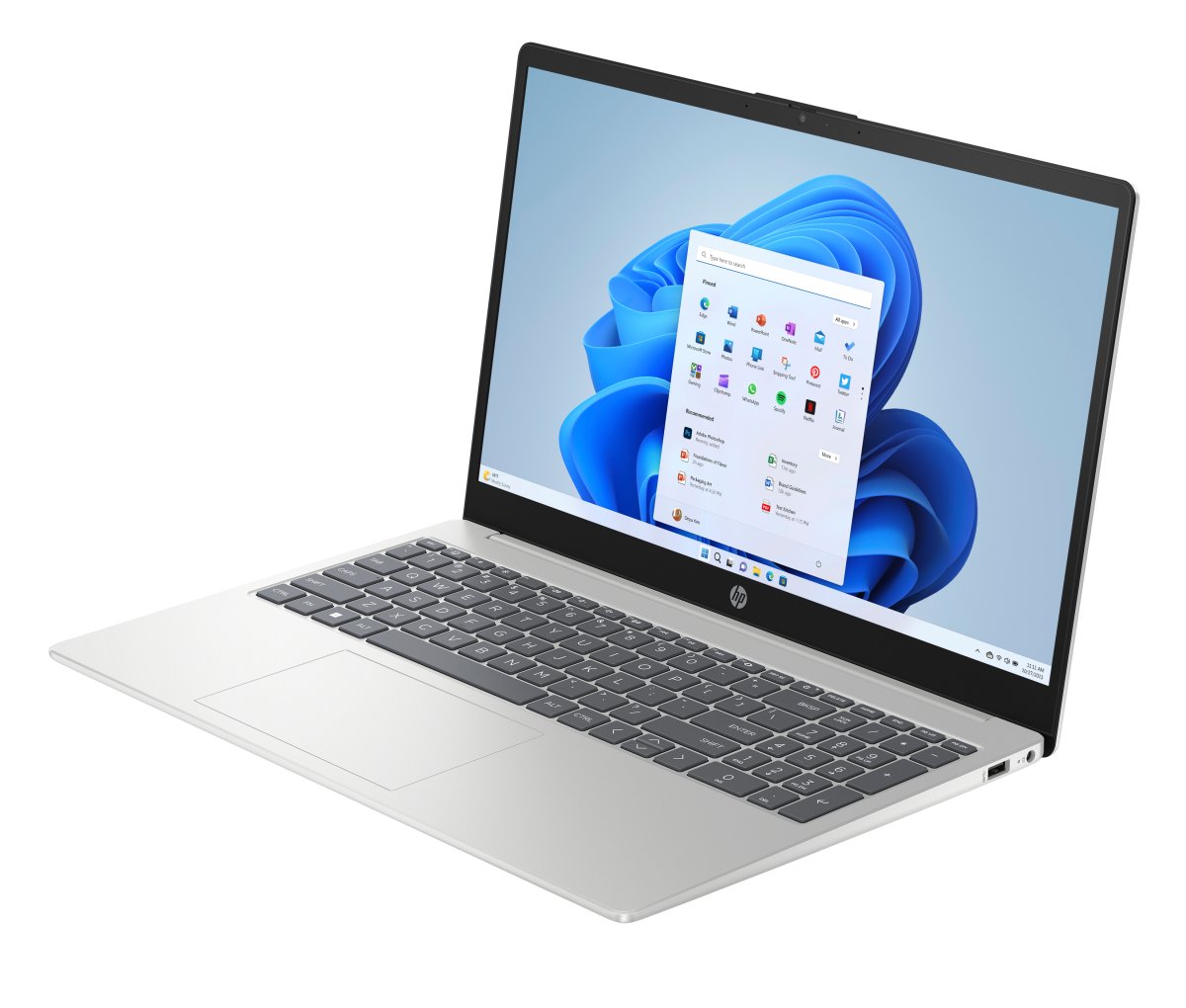 HP 15-fc0053na AMD Ryzen™ 3 7320U Laptop 39.6 cm (15.6") Full HD 8 GB LPDDR5-SDRAM 512 GB SSD Wi-Fi 6 (802.11ax) Windows 11 Home Silver - Image 16