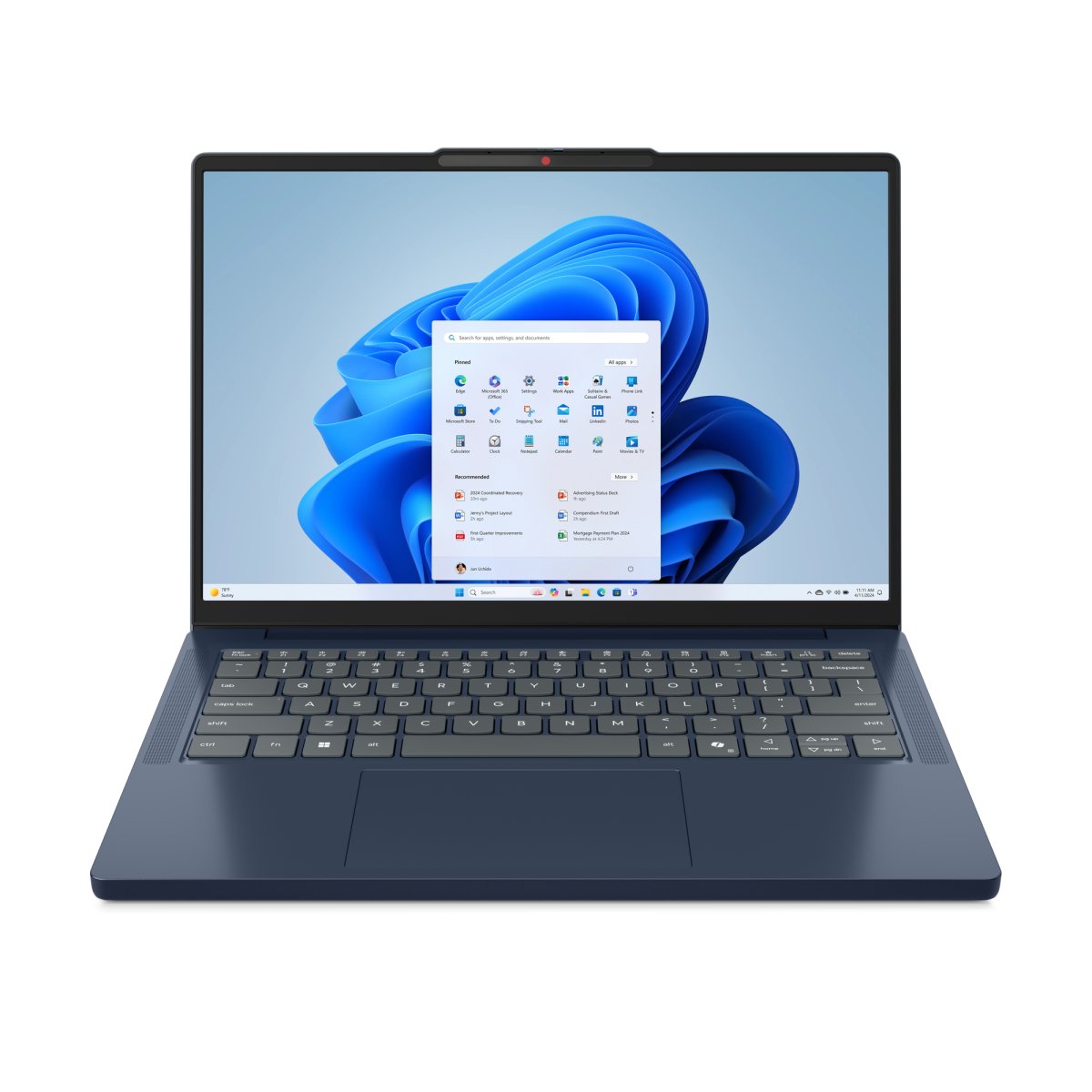 Lenovo IdeaPad Slim 3 14ARP10 AMD Ryzen™ 7 Laptop 35.6 cm (14") WUXGA 8 GB DDR5-SDRAM 256 GB SSD Wi-Fi 7 (802.11be) Windows 11 Home in S mode English Blue