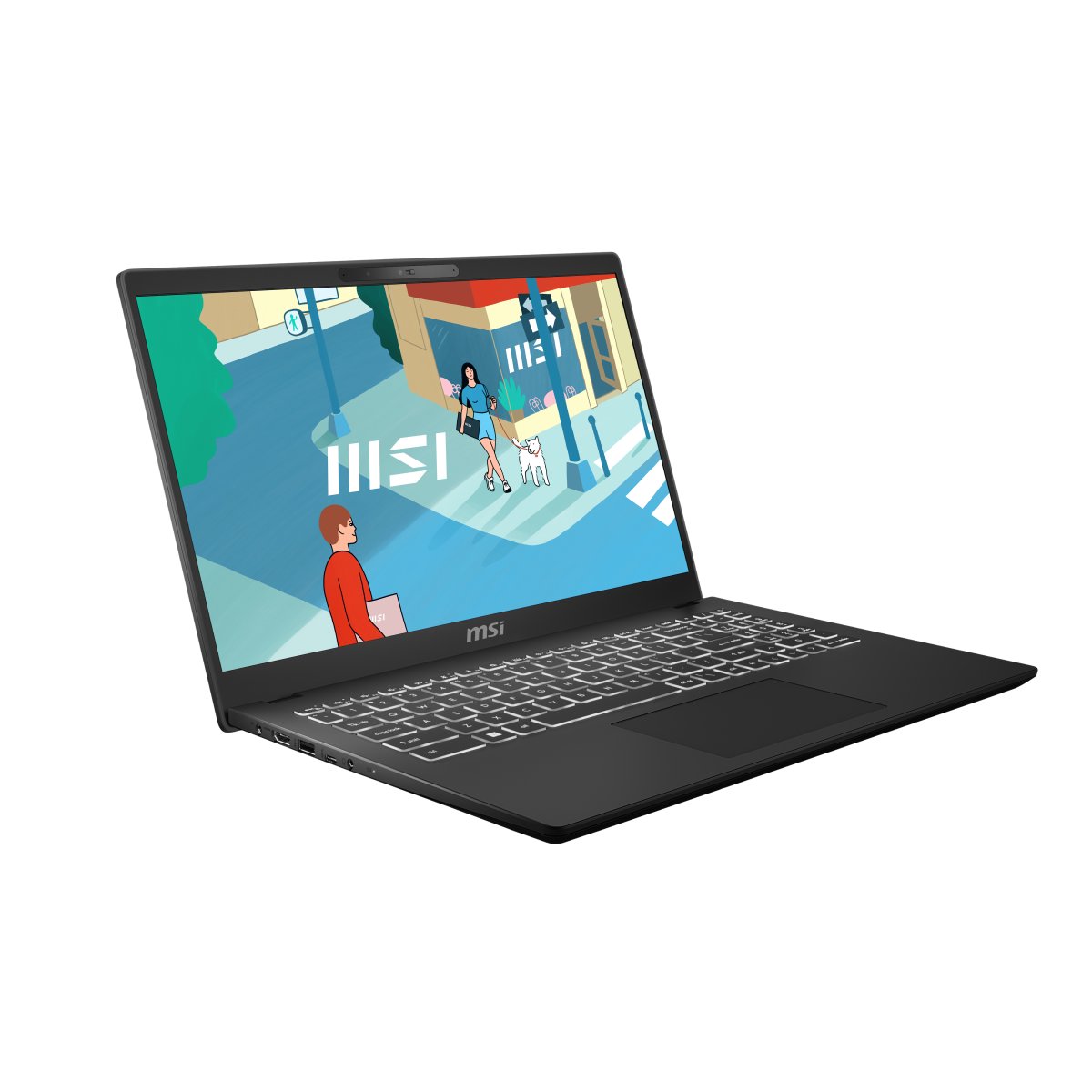 MSI Modern 15 H C13M-275UK Intel® Core™ i5 i5-13420H Laptop 39.6 cm (15.6") Full HD 16 GB DDR4-SDRAM 512 GB SSD Wi-Fi 6E (802.11ax) Windows 11 Home Black - Image 2
