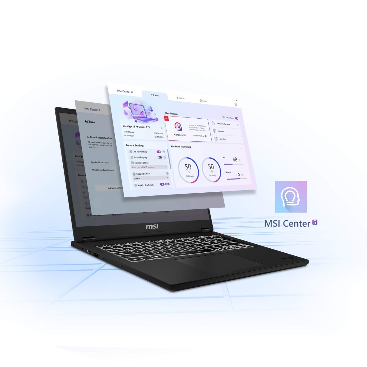 MSI Modern 14 H D2RMG-297UK Intel Core 7 240H Laptop 35.6 cm (14") Full HD+ 16 GB DDR4-SDRAM 512 GB SSD Wi-Fi 6E (802.11ax) Windows 11 Home Black - Image 24