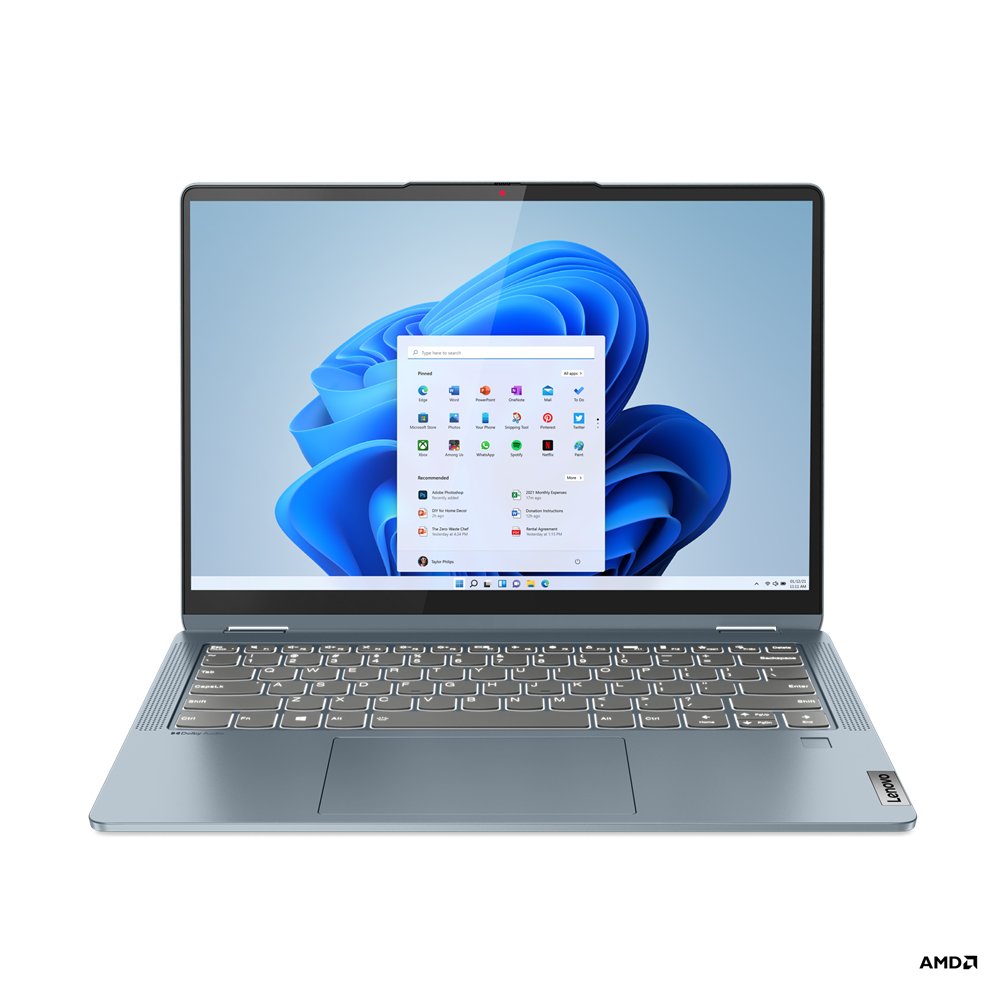 Lenovo IdeaPad Flex 5 14ALC7 AMD Ryzen™ 3 5300U Hybrid (2-in-1) 35.6 cm (14") Touchscreen WUXGA 8 GB LPDDR4x-SDRAM 128 GB SSD Wi-Fi 5 (802.11ac) Windows 11 Home in S mode UK English Blue - Image 2