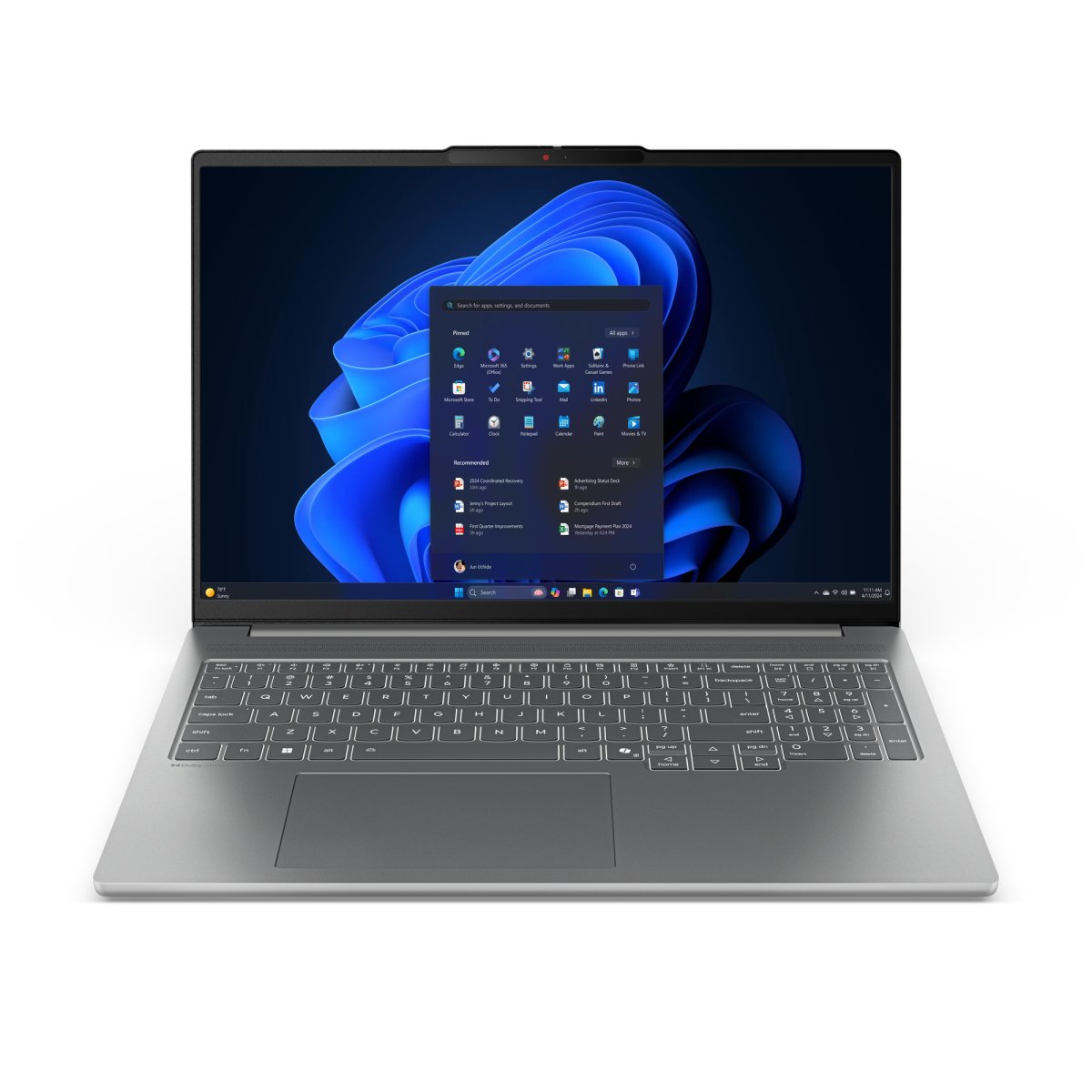 Lenovo IdeaPad Pro 5 16IAH10 Intel Core Ultra 5 225H Laptop 40.6 cm (16") 2.8K 24 GB LPDDR5x-SDRAM 1 TB SSD Wi-Fi 7 (802.11be) Windows 11 Home English Grey