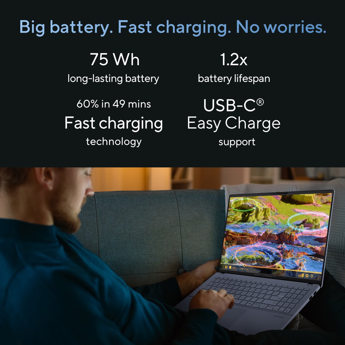 ASUS Vivobook S16 OLED S5606MA-MX008W Intel Core Ultra 7 155H Laptop 40.6 cm (16") 3.2K 16 GB LPDDR5x-SDRAM 1 TB SSD Wi-Fi 6E (802.11ax) Windows 11 Home Blue - Image 17