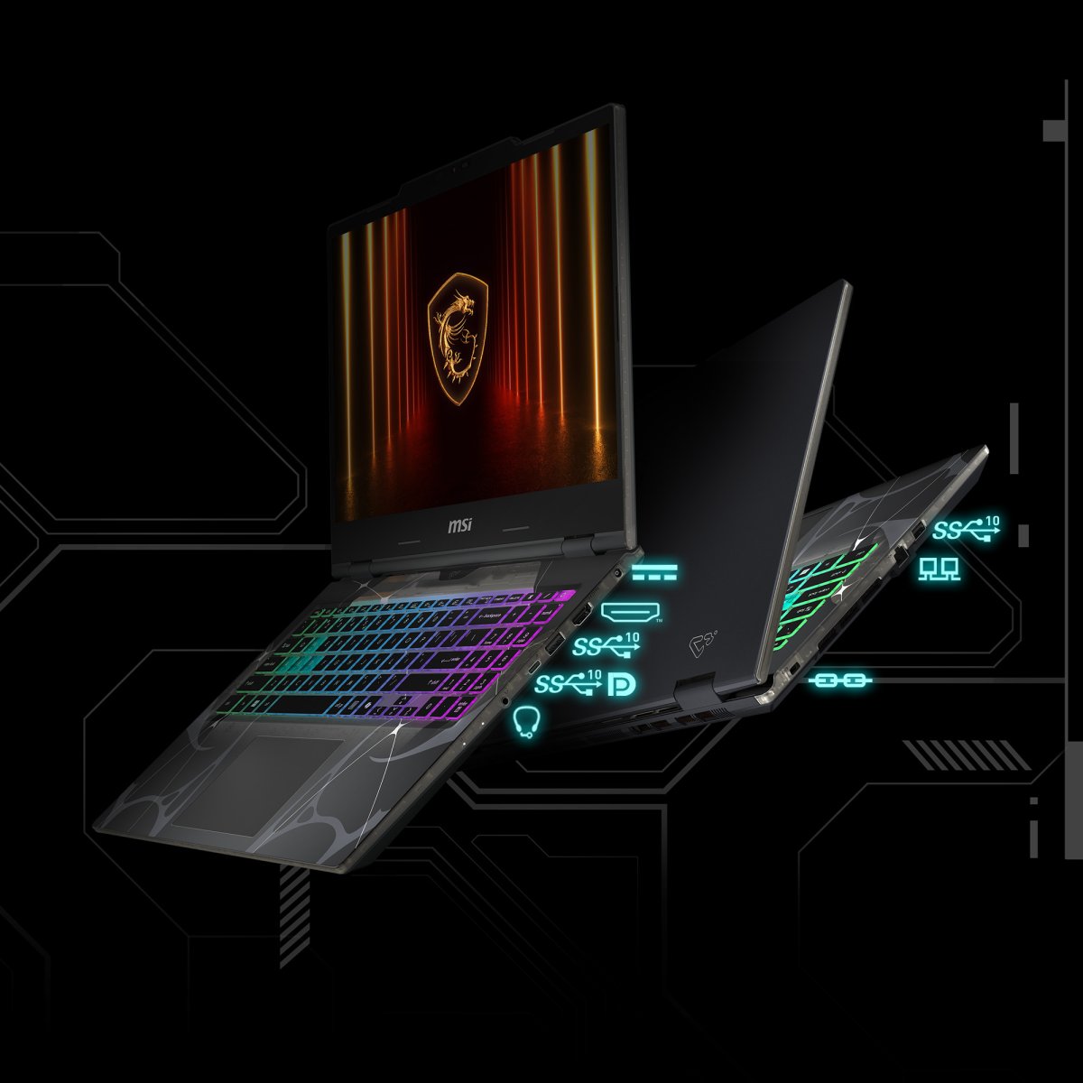 MSI Cyborg 15 B2RWFKG-020UK Intel Core 7 240H Laptop 39.6 cm (15.6") Full HD 16 GB DDR5-SDRAM 512 GB SSD NVIDIA GeForce RTX 5060 Wi-Fi 6E (802.11ax) Windows 11 Home Black - Image 7