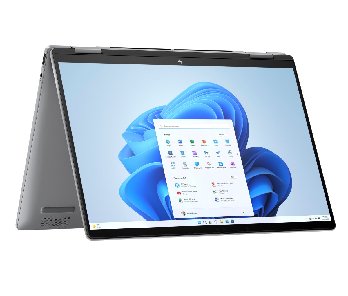 HP ENVY x360 14-fc0005na Intel Core Ultra 5 125U Hybrid (2-in-1) 35.6 cm (14") Touchscreen 3K 16 GB LPDDR5-SDRAM 512 GB SSD Wi-Fi 6E (802.11ax) Windows 11 Home AI PC Silver