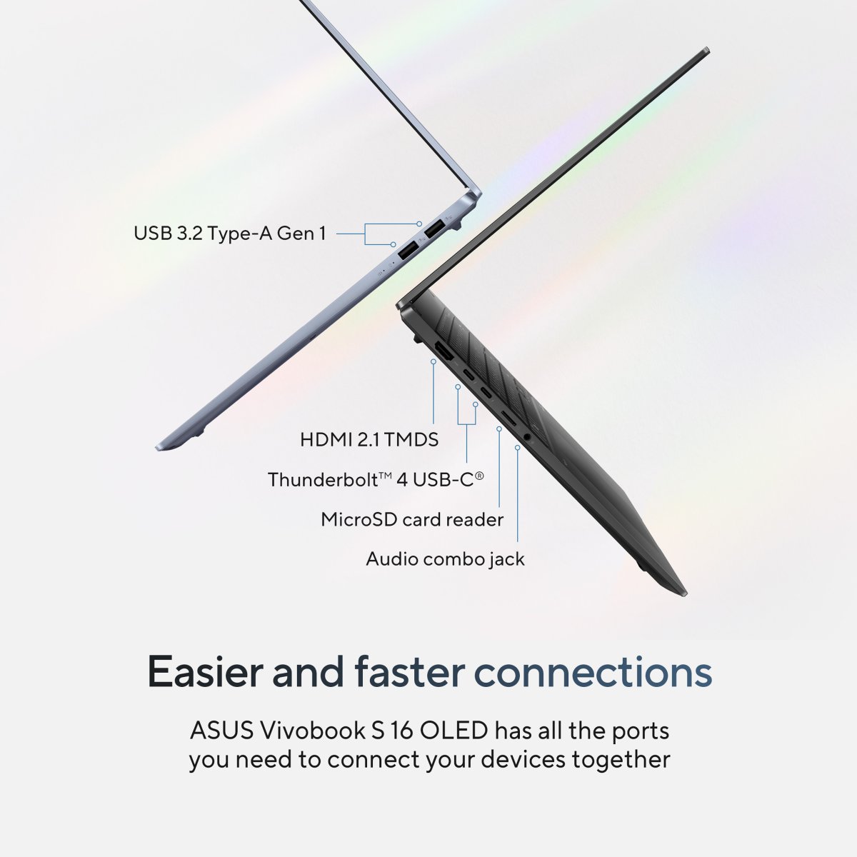 ASUS Vivobook S16 OLED S5606MA-MX008W Intel Core Ultra 7 155H Laptop 40.6 cm (16") 3.2K 16 GB LPDDR5x-SDRAM 1 TB SSD Wi-Fi 6E (802.11ax) Windows 11 Home Blue - Image 16