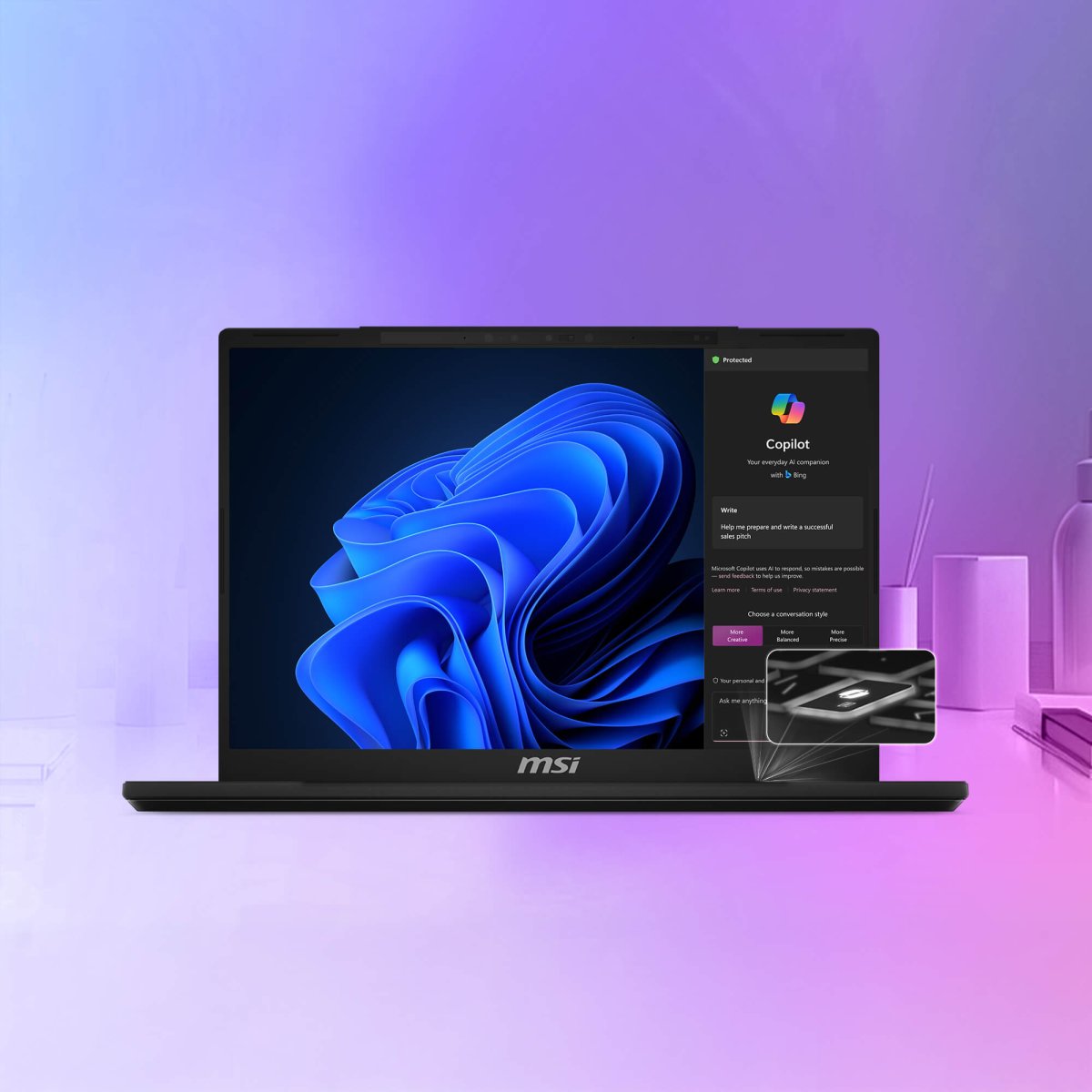 MSI Modern 14 H D2RMG-297UK Intel Core 7 240H Laptop 35.6 cm (14") Full HD+ 16 GB DDR4-SDRAM 512 GB SSD Wi-Fi 6E (802.11ax) Windows 11 Home Black - Image 30
