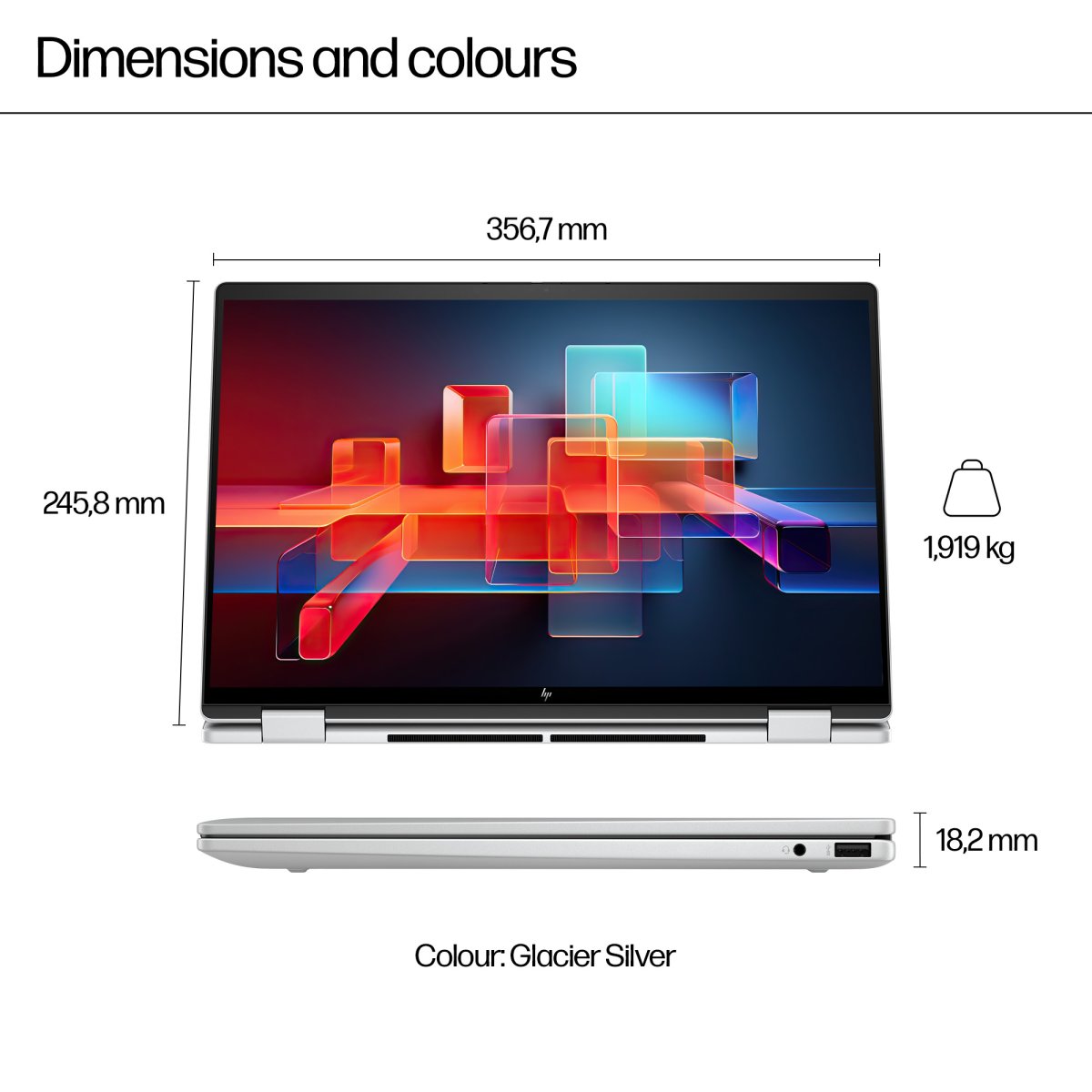 HP ENVY x360 16-ad0005na AMD Ryzen™ 5 8640HS Hybrid (2-in-1) 40.6 cm (16") Touchscreen 2K 8 GB LPDDR5-SDRAM 512 GB SSD Wi-Fi 6E (802.11ax) Windows 11 Home AI PC Silver - Image 8