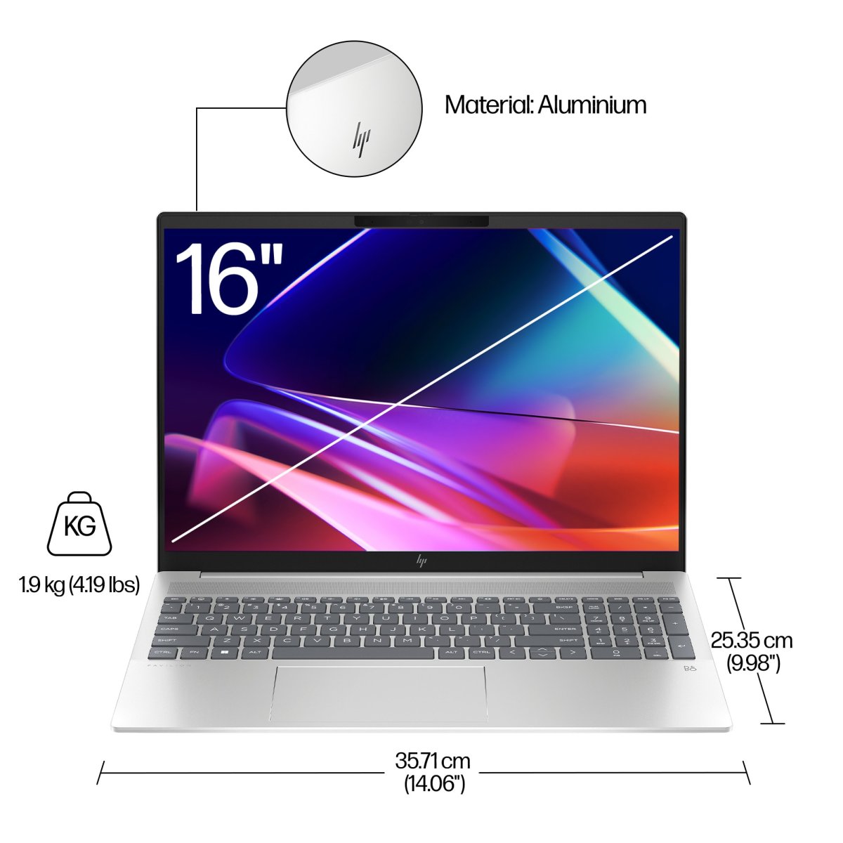 HP Pavilion Plus 16-ab1000na Intel Core Ultra 7 155H Laptop 40.6 cm (16") WQXGA 32 GB LPDDR5x-SDRAM 1 TB SSD NVIDIA GeForce RTX 4050 Wi-Fi 6E (802.11ax) Windows 11 Home AI PC Silver - Image 7