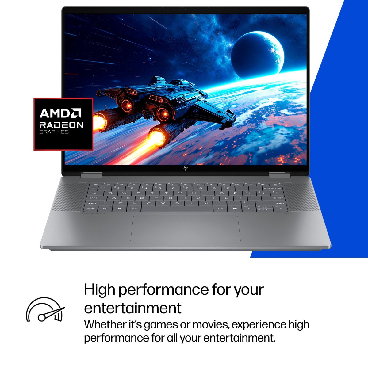 HP OmniBook X Flip 16-ar0002na Copilot+ PC AMD Ryzen™ AI 7 350 Hybrid (2-in-1) 40.6 cm (16") Touchscreen 3K 16 GB LPDDR5x-SDRAM 1 TB SSD Wi-Fi 7 (802.11be) Windows 11 Home Silver - Image 14