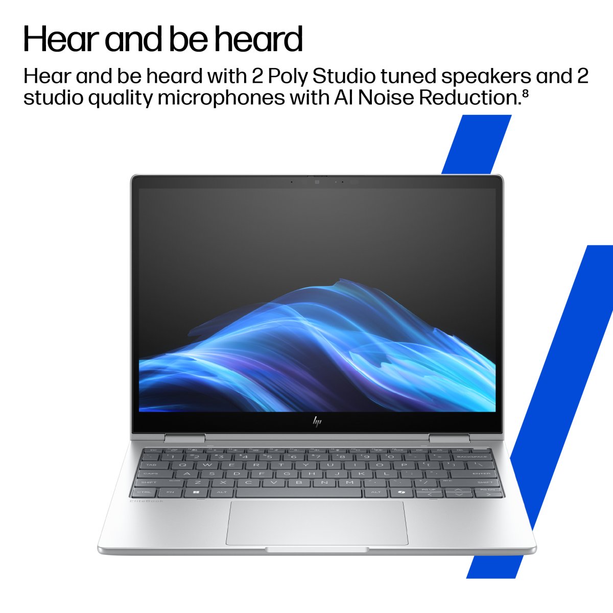 HP EliteBook 8 Flip G1i 13 inch Notebook AI PC Intel Core Ultra 7 255U Hybrid (2-in-1) 33.8 cm (13.3") Touchscreen WUXGA 32 GB LPDDR5x-SDRAM 512 GB SSD Wi-Fi 7 (802.11be) Windows 11 Pro Silver - Image 4