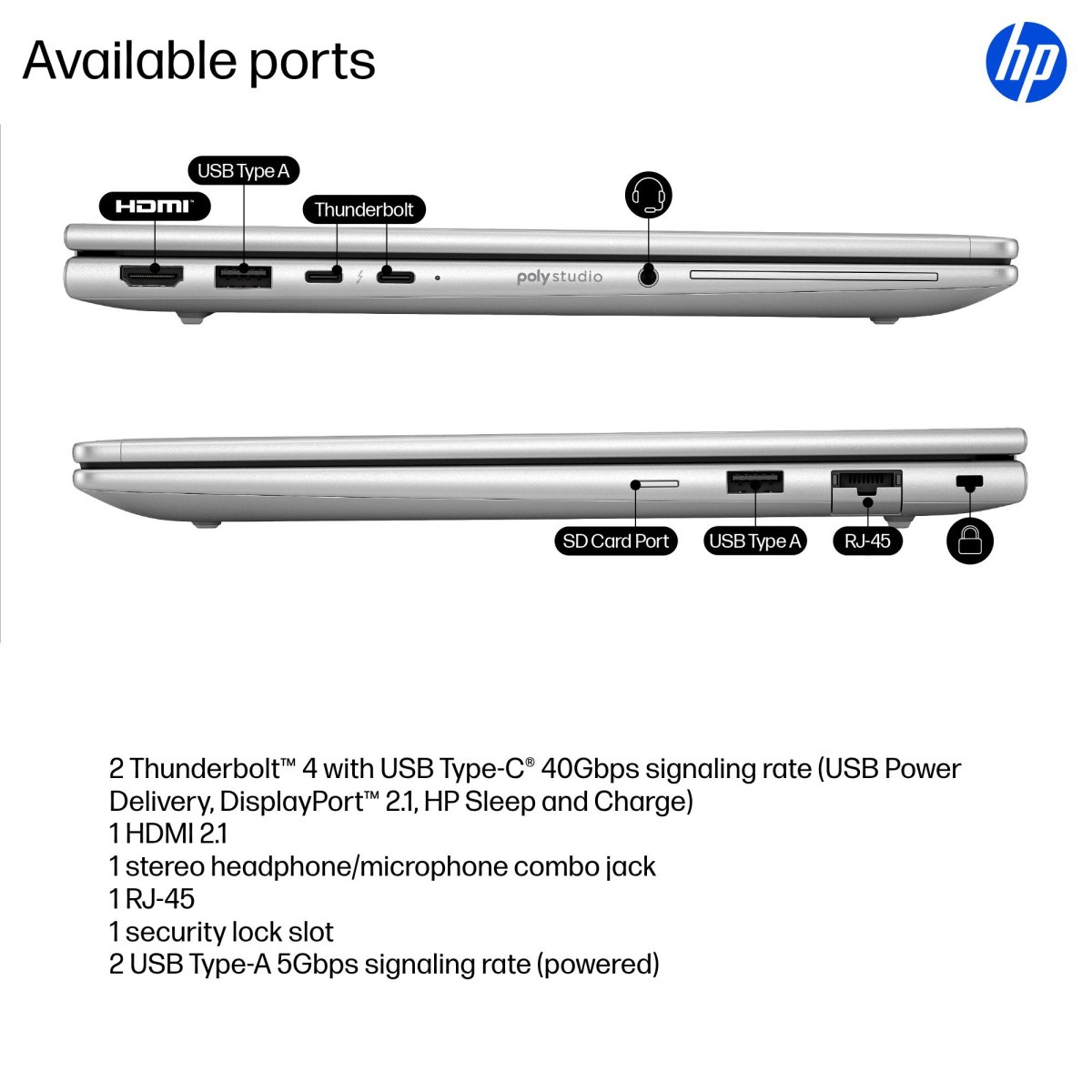 HP EliteBook 6 G1i Intel Core Ultra 5 225U Laptop 33.8 cm (13.3") WUXGA 16 GB DDR5-SDRAM 512 GB SSD Wi-Fi 7 (802.11be) Windows 11 Pro AI PC Silver - Image 5