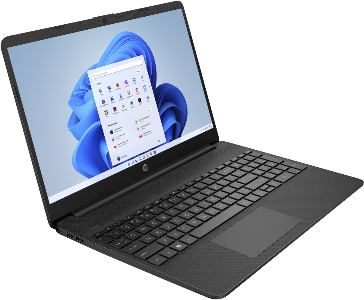 HP 15s-fq0004na Intel® Pentium® Silver N5030 Laptop 39.6 cm (15.6") Full HD 4 GB DDR4-SDRAM 128 GB SSD Wi-Fi 5 (802.11ac) Windows 11 Home in S mode Black - Image 2
