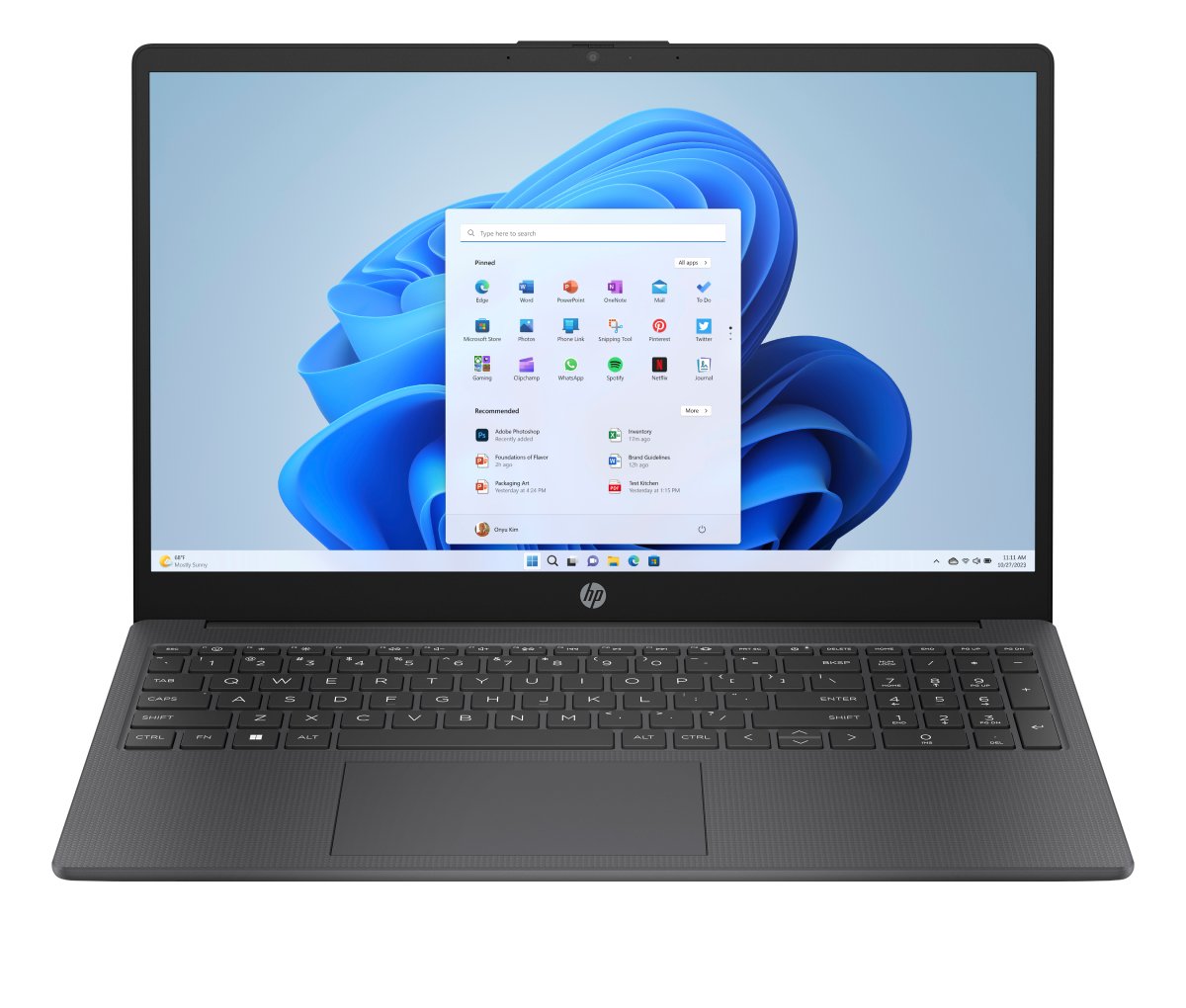 HP 15-fc0078na AMD Athlon Silver 7120U Laptop 39.6 cm (15.6") Full HD 8 GB LPDDR5-SDRAM 128 GB SSD Wi-Fi 6 (802.11ax) Windows 11 Home in S mode Grey