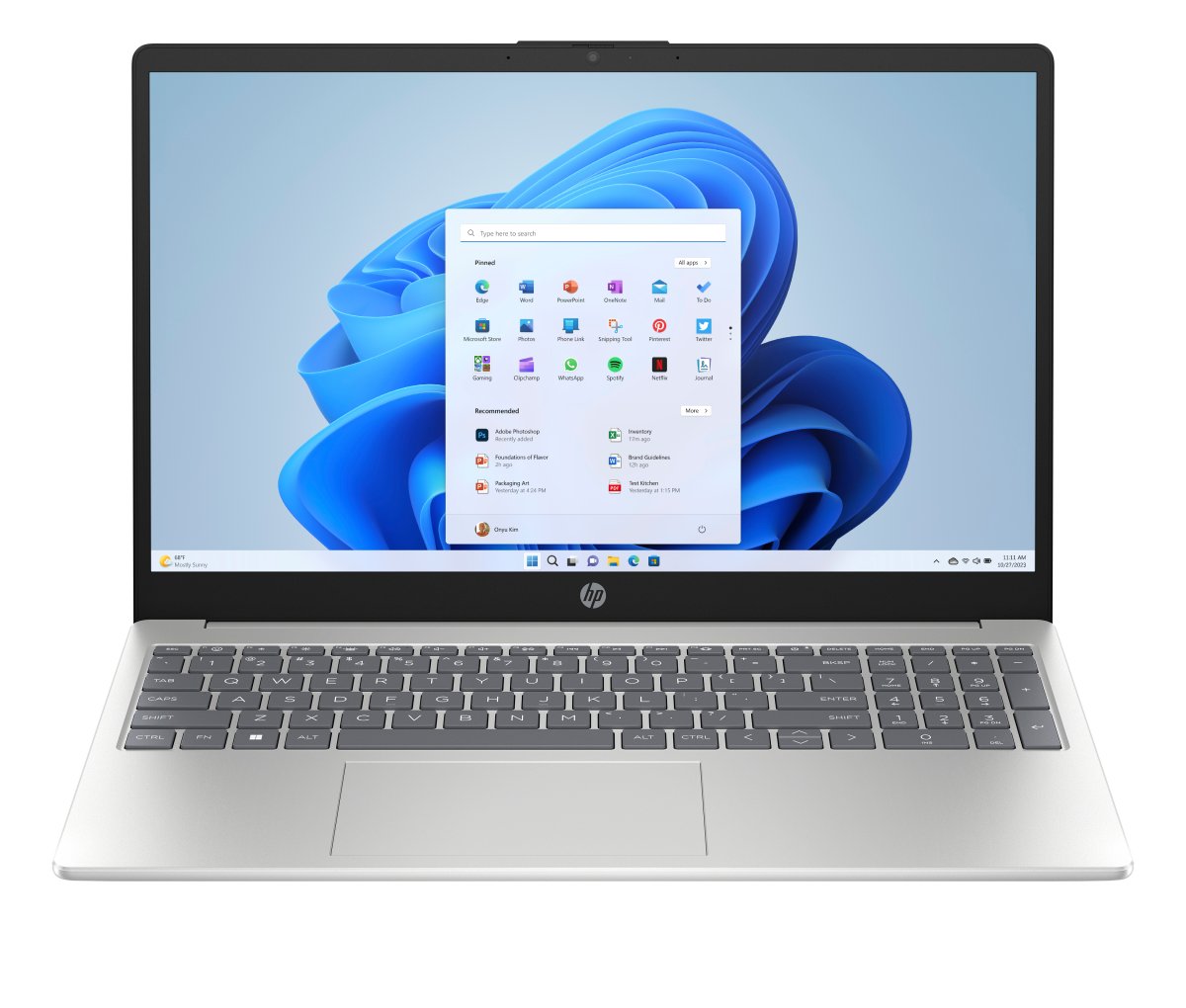 HP 15-fd0072na Intel® Core™ i5 i5-1334U Laptop 39.6 cm (15.6") Full HD 16 GB DDR4-SDRAM 512 GB SSD Wi-Fi 6 (802.11ax) Windows 11 Home Silver