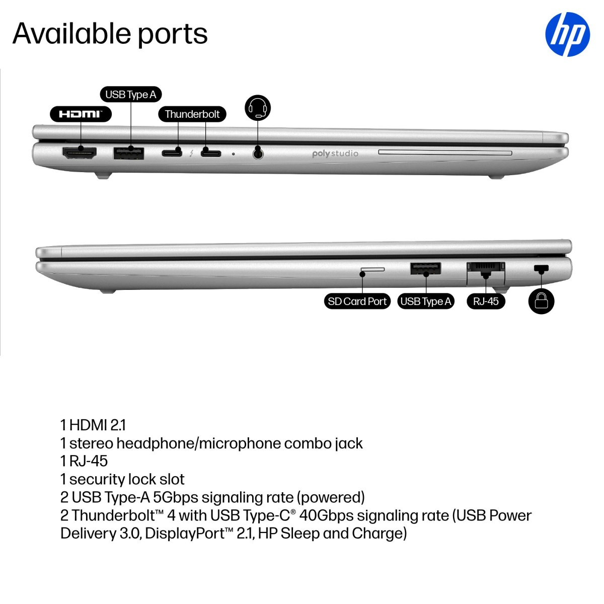 HP EliteBook 6 G1i 14 inch Notebook AI PC Wolf Pro Security Edition Intel Core Ultra 5 235U Laptop 35.6 cm (14") Touchscreen WUXGA 16 GB DDR5-SDRAM 512 GB SSD Windows 11 Pro Silver - Image 5