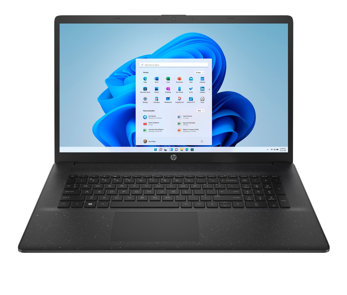 HP 17-cn3008na Intel® N N100 Laptop 43.9 cm (17.3") Full HD 4 GB DDR4-SDRAM 128 GB UFS Wi-Fi 6 (802.11ax) Windows 11 Home in S mode Black