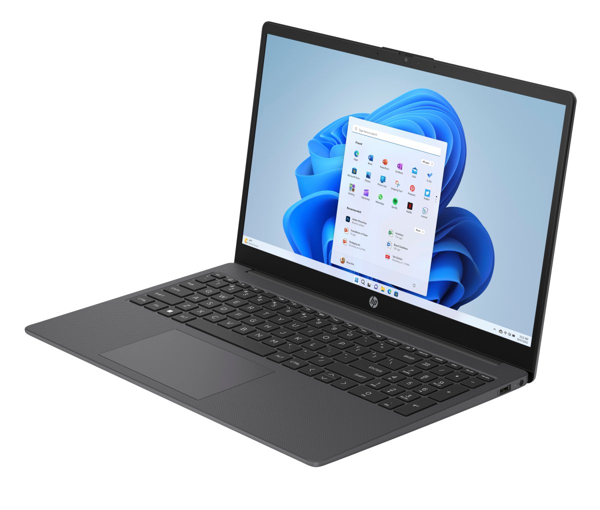HP 15-fc0078na AMD Athlon Silver 7120U Laptop 39.6 cm (15.6") Full HD 8 GB LPDDR5-SDRAM 128 GB SSD Wi-Fi 6 (802.11ax) Windows 11 Home in S mode Grey - Image 4