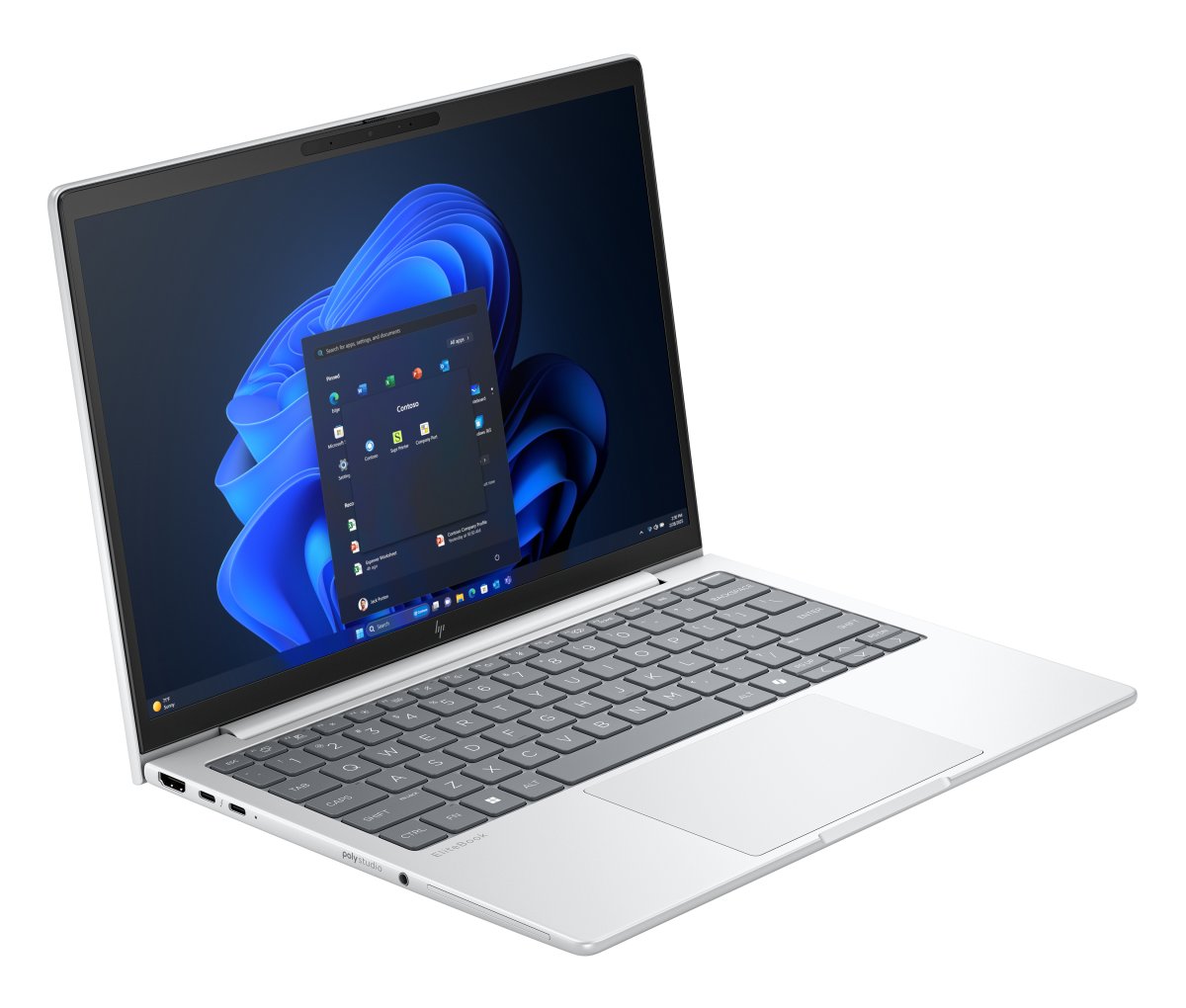 HP EliteBook 8 G1i AI PC Intel Core Ultra 5 225U Laptop 33.8 cm (13.3") WUXGA 16 GB LPDDR5x-SDRAM 512 GB SSD Wi-Fi 7 (802.11be) Windows 11 Pro Silver - Image 2