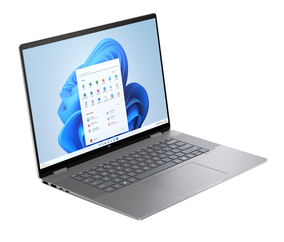 HP ENVY x360 16-ad0005na AMD Ryzen™ 5 8640HS Hybrid (2-in-1) 40.6 cm (16") Touchscreen 2K 8 GB LPDDR5-SDRAM 512 GB SSD Wi-Fi 6E (802.11ax) Windows 11 Home AI PC Silver - Image 3