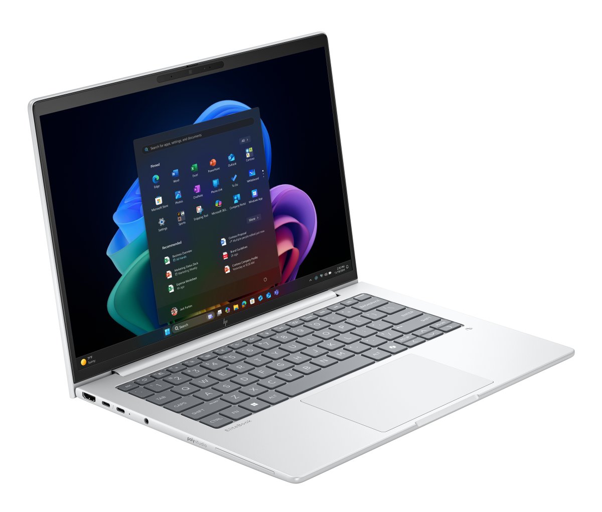 HP EliteBook 8 G1i Next Gen AI Wolf Pro Security Edition Copilot+ PC Intel Core Ultra 7 256V Laptop 35.6 cm (14") WUXGA 16 GB LPDDR5x-SDRAM 1 TB SSD Wi-Fi 7 (802.11be) Windows 11 Pro Silver - Image 2