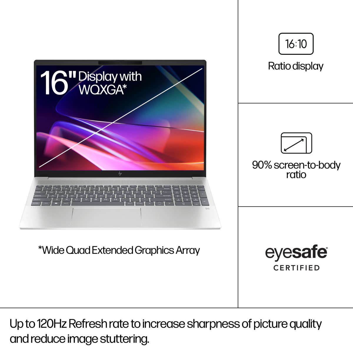 HP Pavilion Plus 16-ab1000na Intel Core Ultra 7 155H Laptop 40.6 cm (16") WQXGA 32 GB LPDDR5x-SDRAM 1 TB SSD NVIDIA GeForce RTX 4050 Wi-Fi 6E (802.11ax) Windows 11 Home AI PC Silver - Image 9