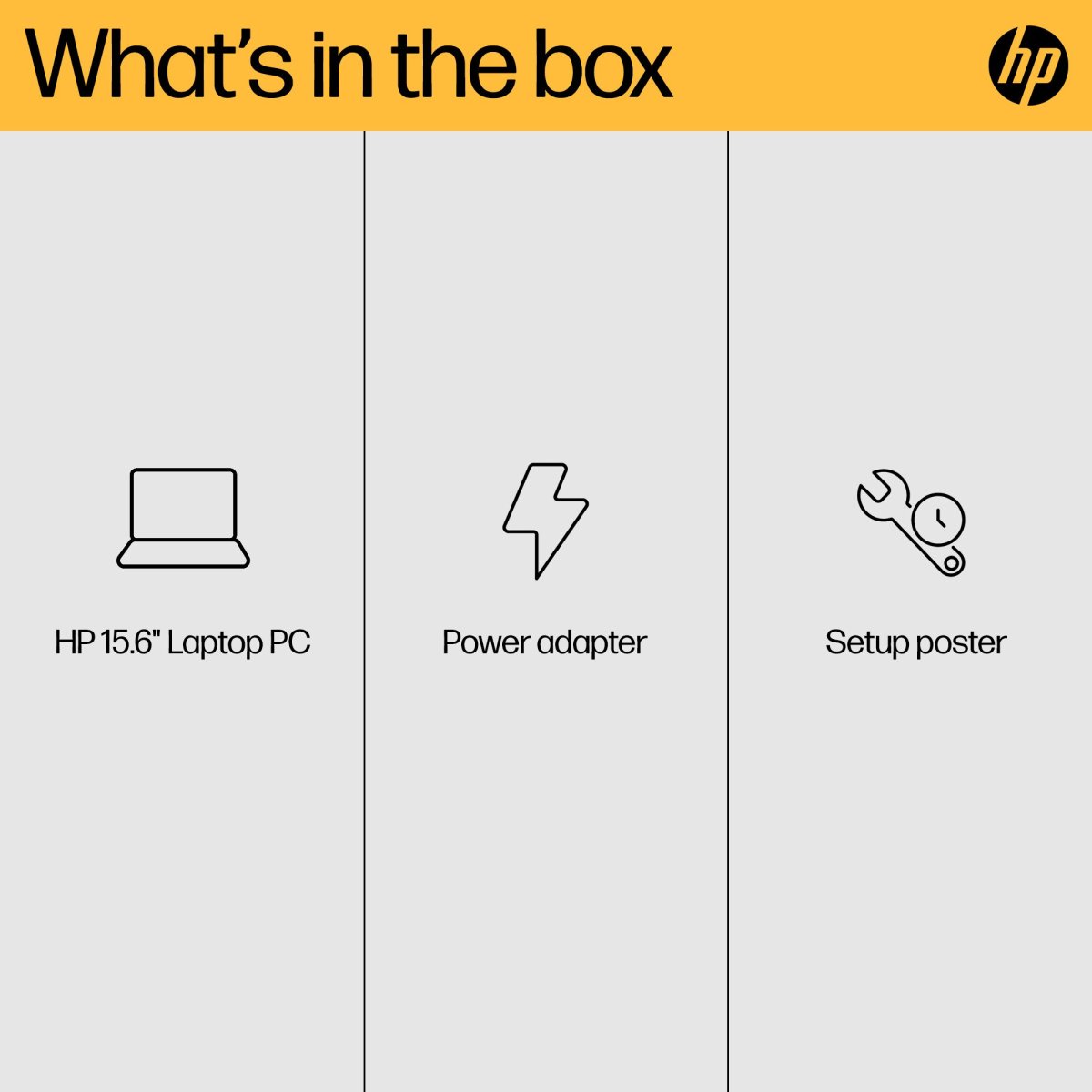 HP 15-fc0018na AMD Ryzen™ 3 7320U Laptop 39.6 cm (15.6") Full HD 4 GB LPDDR5-SDRAM 128 GB SSD Wi-Fi 6 (802.11ax) Windows 11 Home in S mode Black - Image 5