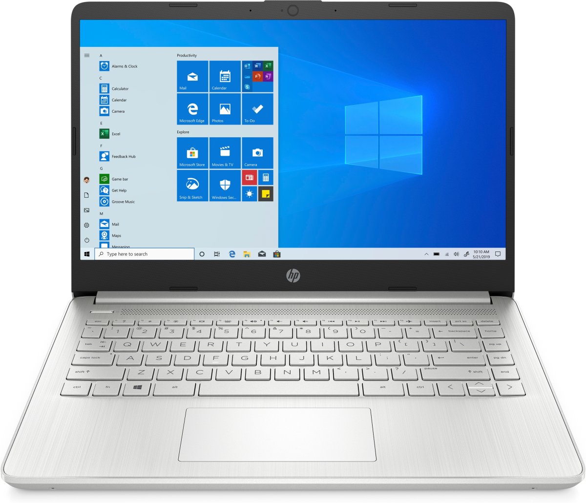HP 14s-fq1000na AMD Ryzen™ 5 5500U Laptop 35.6 cm (14") Full HD 8 GB DDR4-SDRAM 256 GB SSD Wi-Fi 5 (802.11ac) Windows 11 Home Silver