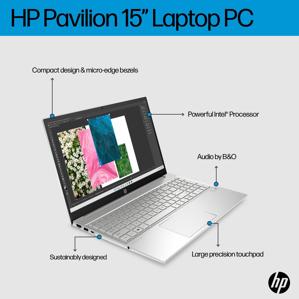 HP Pavilion 15-eg2017na Intel® Core™ i5 i5-1235U Laptop 39.6 cm (15.6") Touchscreen Full HD 8 GB DDR4-SDRAM 512 GB SSD Wi-Fi 6 (802.11ax) Windows 11 Home Silver - Image 20