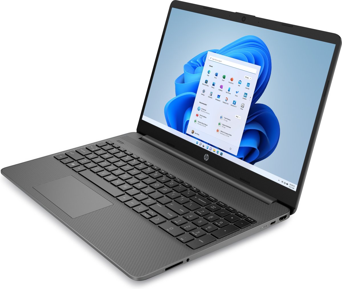 HP 15s-fq0006na Intel® Pentium® Silver N5030 Laptop 39.6 cm (15.6") Full HD 4 GB DDR4-SDRAM 128 GB SSD Wi-Fi 5 (802.11ac) Windows 11 Home in S mode Grey - Image 4