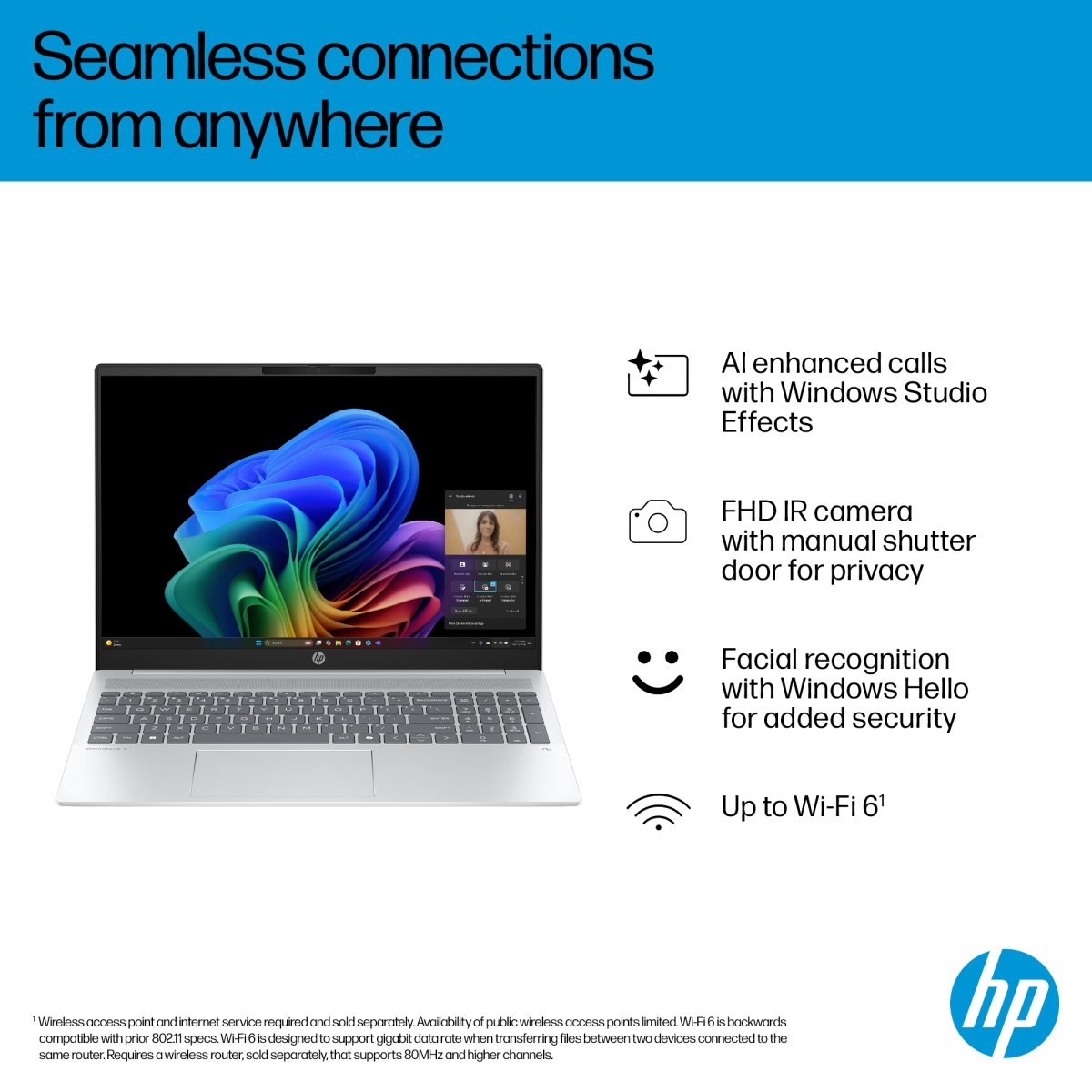 HP OmniBook 5 NGAI OmniBook 5 Next Gen AI 16-ag1007na Copilot+ PC AMD Ryzen™ AI 5 340 Laptop 40.6 cm (16") 2K 16 GB LPDDR5x-SDRAM 1 TB SSD Wi-Fi 6 (802.11ax) Windows 11 Home Silver - Image 9