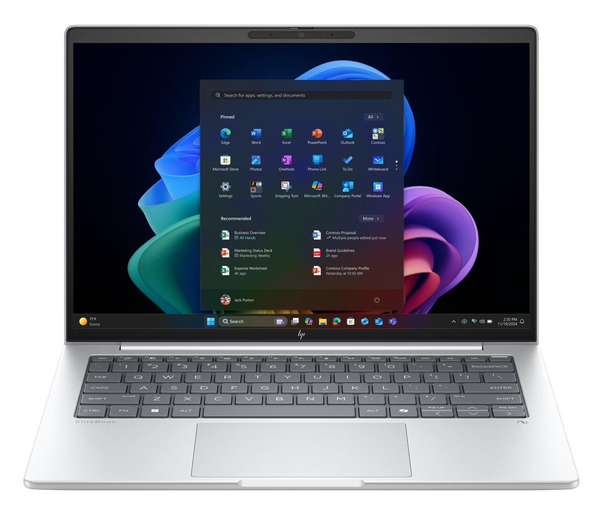 HP EliteBook 8 G1a Next Gen AI PC Wolf Pro Security Edition Copilot+ PC AMD Ryzen AI 7 PRO PRO 350 Laptop 35.6 cm (14") WUXGA 64 GB DDR5-SDRAM 1 TB SSD Wi-Fi 7 (802.11be) Windows 11 Pro Silver