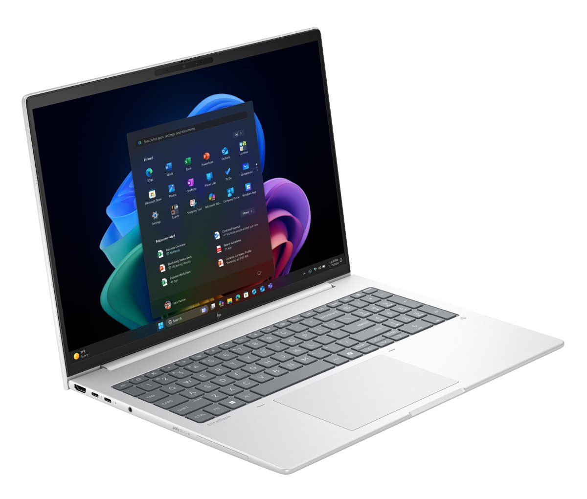HP EliteBook 8 G1a Next Gen AI PC Wolf Pro Security Edition Copilot+ PC AMD Ryzen™ AI 5 340 Laptop 40.6 cm (16") WUXGA 16 GB DDR5-SDRAM 512 GB SSD Wi-Fi 7 (802.11be) Windows 11 Pro Silver - Image 2