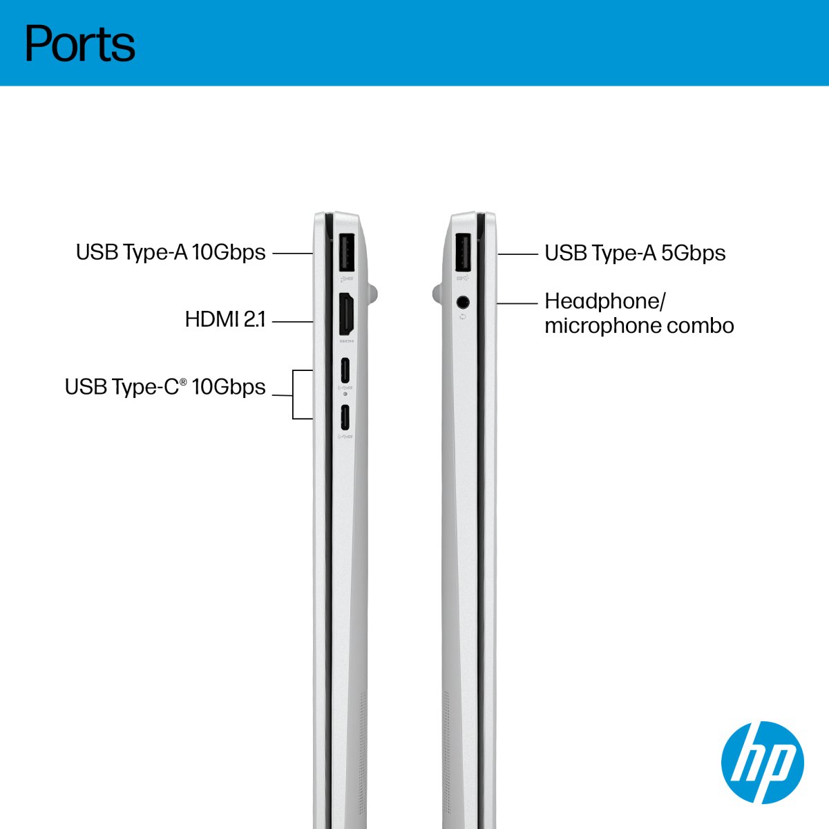 HP OmniBook 5 NGAI OmniBook 5 Next Gen AI 16-ag1007na Copilot+ PC AMD Ryzen™ AI 5 340 Laptop 40.6 cm (16") 2K 16 GB LPDDR5x-SDRAM 1 TB SSD Wi-Fi 6 (802.11ax) Windows 11 Home Silver - Image 5