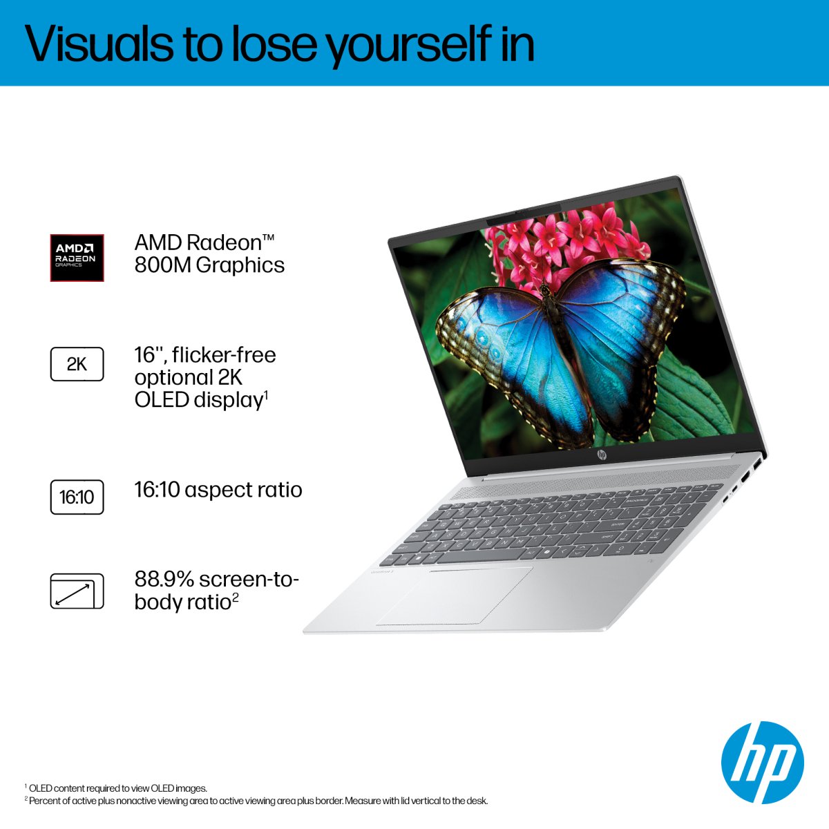 HP OmniBook 5 NGAI 16-ag1001na Copilot+ PC AMD Ryzen™ AI 5 340 Laptop 40.6 cm (16") 2K 16 GB LPDDR5x-SDRAM 512 GB SSD Wi-Fi 6 (802.11ax) Windows 11 Home Silver - Image 10