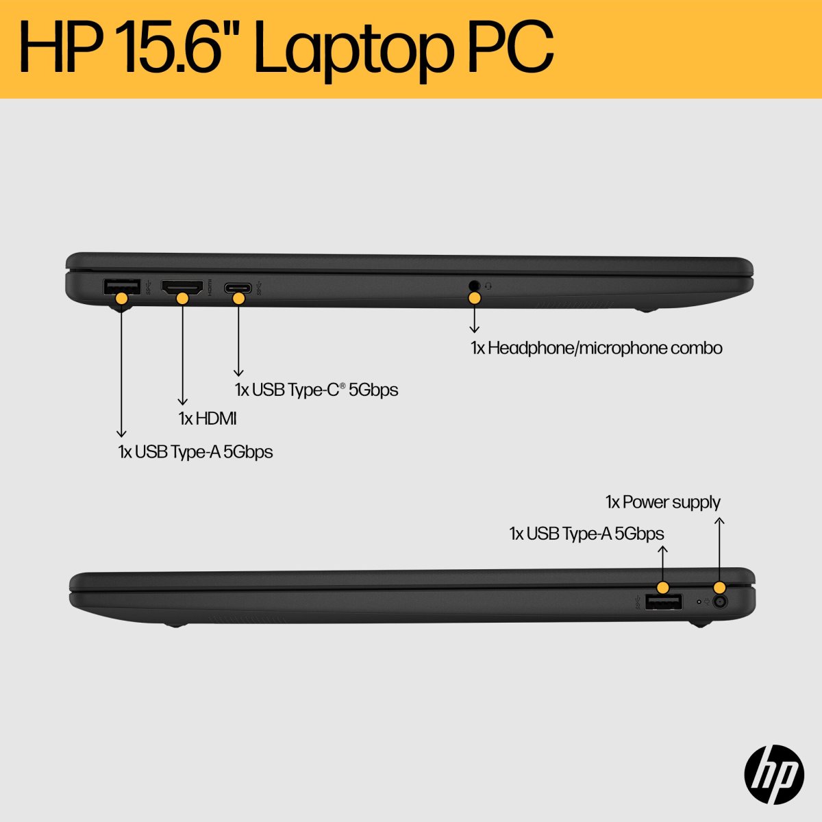 HP 15-fc0016na AMD Ryzen™ 7 7730U Laptop 39.6 cm (15.6") Full HD 8 GB DDR4-SDRAM 512 GB SSD Wi-Fi 6 (802.11ax) Windows 11 Home Black - Image 4