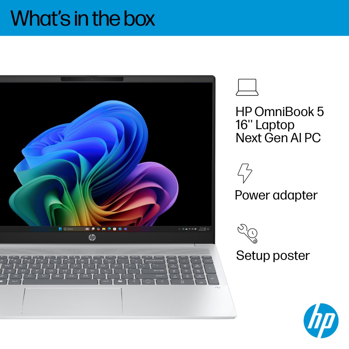 HP OmniBook 5 NGAI OmniBook 5 Next Gen AI 16-ag1007na Copilot+ PC AMD Ryzen™ AI 5 340 Laptop 40.6 cm (16") 2K 16 GB LPDDR5x-SDRAM 1 TB SSD Wi-Fi 6 (802.11ax) Windows 11 Home Silver - Image 6