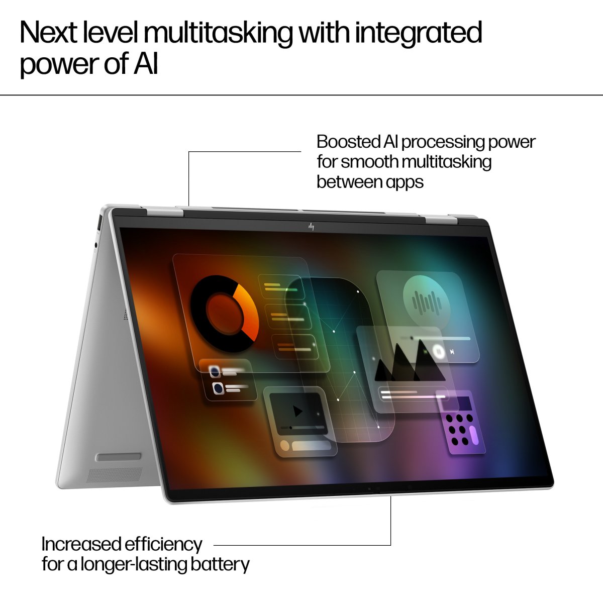 HP ENVY x360 16-ad0005na AMD Ryzen™ 5 8640HS Hybrid (2-in-1) 40.6 cm (16") Touchscreen 2K 8 GB LPDDR5-SDRAM 512 GB SSD Wi-Fi 6E (802.11ax) Windows 11 Home AI PC Silver - Image 11