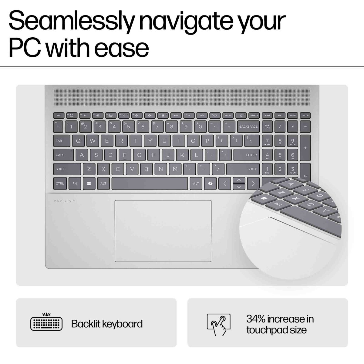 HP Pavilion 16-ag0006na AMD Ryzen™ 5 8540U Laptop 40.6 cm (16") Touchscreen 2K 8 GB LPDDR5-SDRAM 512 GB SSD Wi-Fi 6 (802.11ax) Windows 11 Home Silver - Image 11