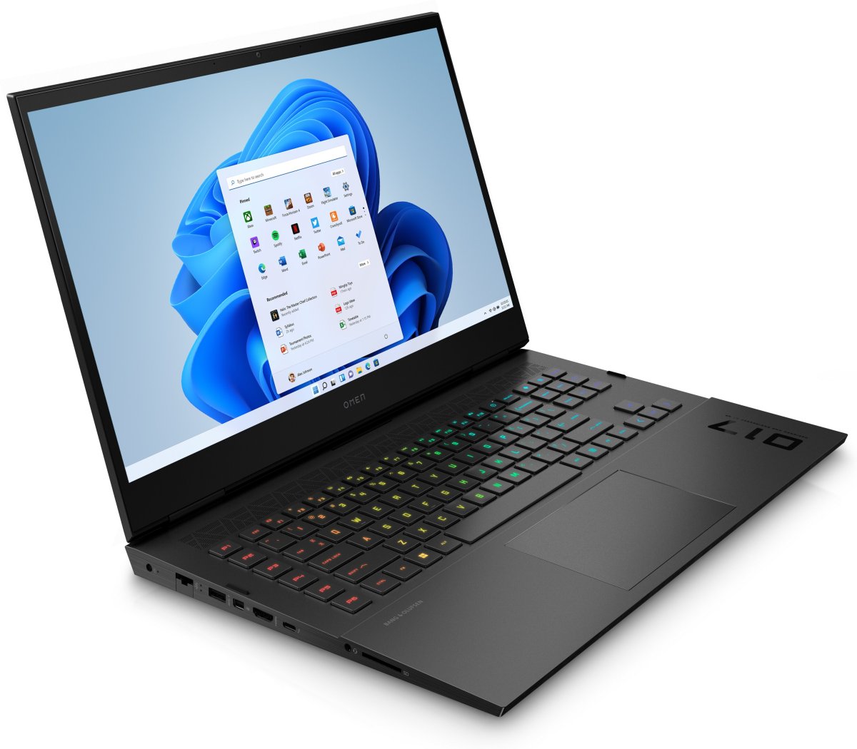 OMEN by HP 17-ck0015na Intel® Core™ i7 i7-11800H Laptop 43.9 cm (17.3") Quad HD 16 GB DDR4-SDRAM 1 TB SSD NVIDIA GeForce RTX 3070 Wi-Fi 6E (802.11ax) Windows 11 Home Black - Image 2