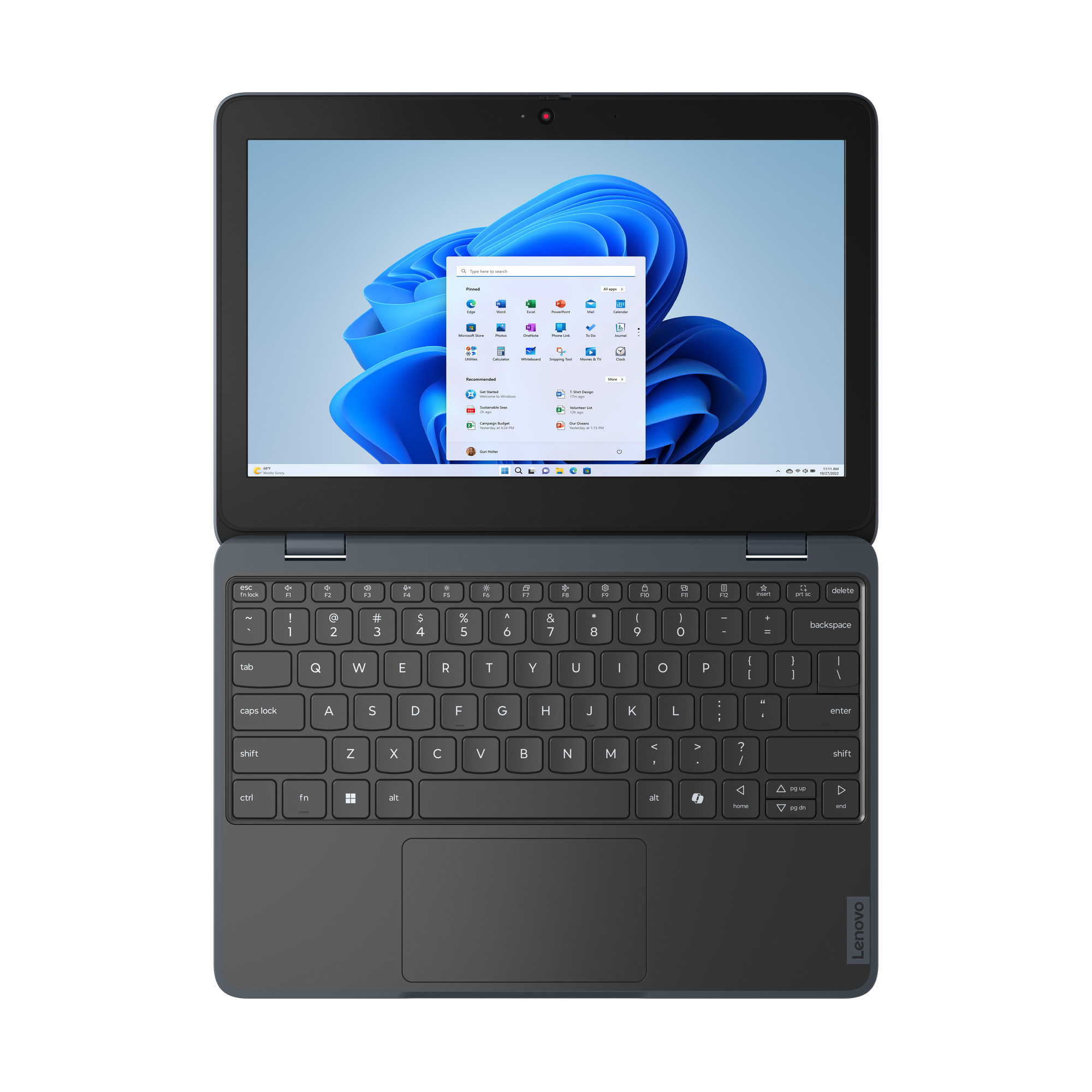 Lenovo 100w Gen 5 Intel® N N150 Laptop 11.6" HD 8 GB LPDDR5-SDRAM 128 GB SSD Wi-Fi 6E (802.11ax) Windows 11 Pro English Gray - Image 14
