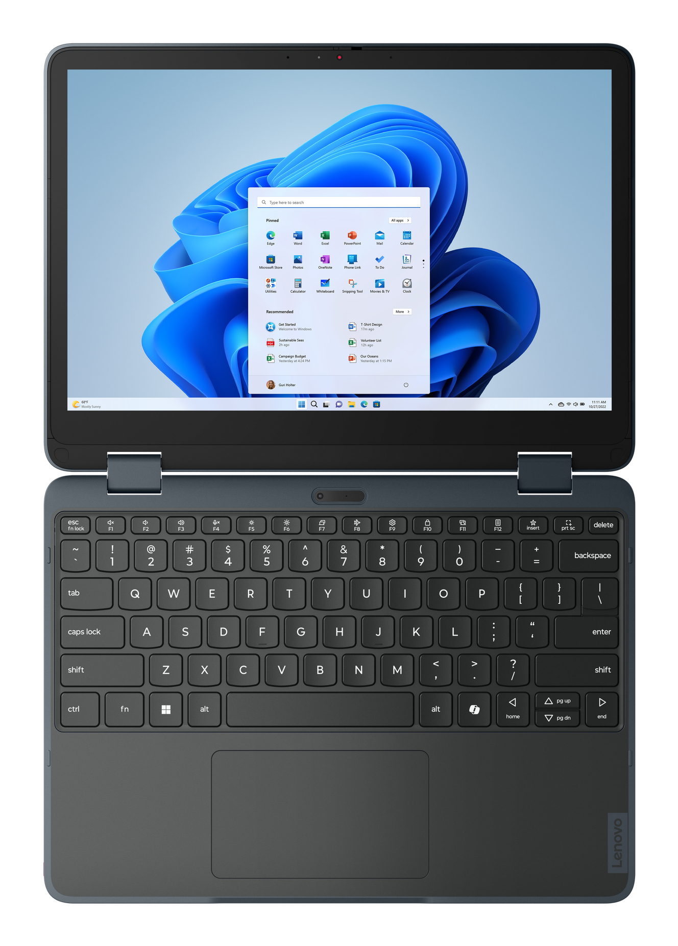 Lenovo 500w 2-in-1 Gen 5 Intel® N N150 Hybrid (2-in-1) 12.2" Touchscreen WUXGA 8 GB LPDDR5-SDRAM 128 GB SSD Wi-Fi 6E (802.11ax) Windows 11 Pro English Gray - Image 7