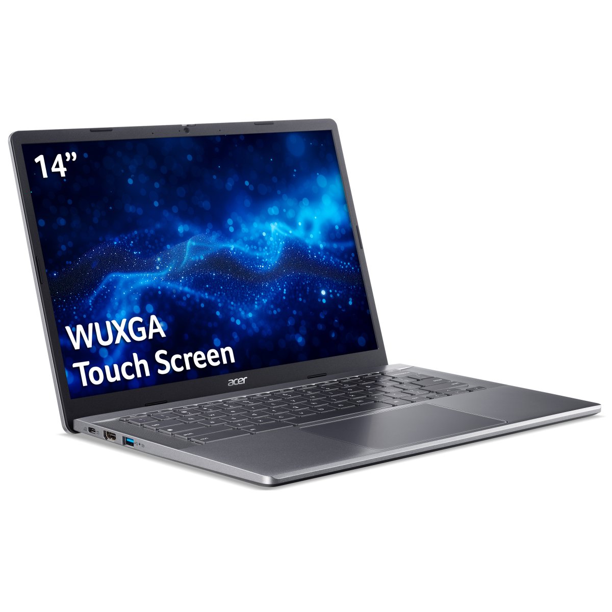 Acer Chromebook CBPLUS CBE574-1T R5-7520C 8GB/256GB AMD Ryzen™ 5 14" Touchscreen WUXGA LPDDR5x-SDRAM SSD Wi-Fi 6E (802.11ax) ChromeOS Charcoal, Gray